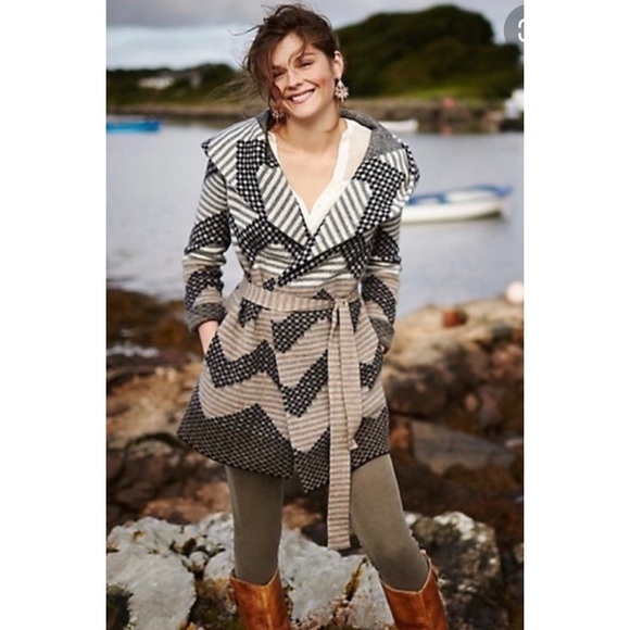 anthropologie field flower sweater coat